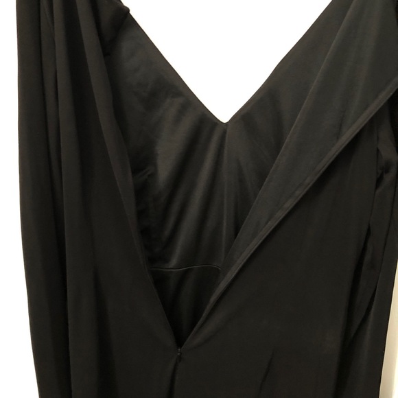 David Meister Long Sleeve Front Slit Dress with Beading on the Front - Picture 7 of 9